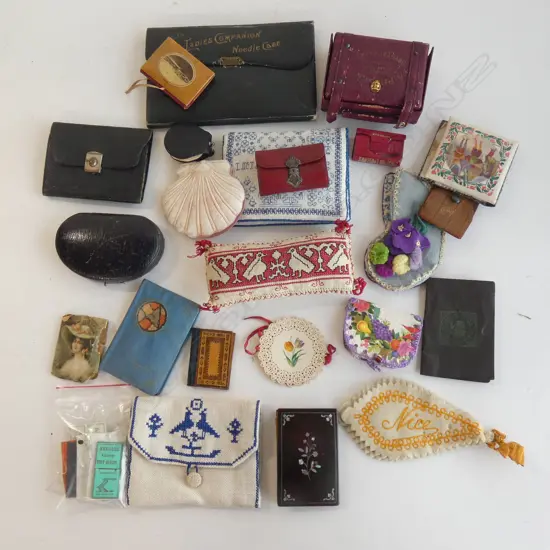 BAG OF ASST. NEEDLE CASES & PACKETS A bag of assorted needle cases and packets